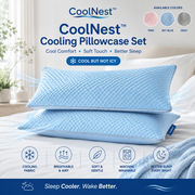 CoolNest™ Cooling Pillowcase – Breathable Pillow Cover for Hot Sleepers